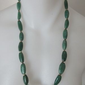 Vintage Costume 11" Jade Necklace